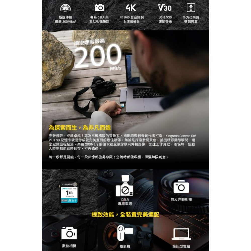 Kingston 金士頓 Canvas Go! Plus SD SDG4 512G 記憶卡-細節圖3