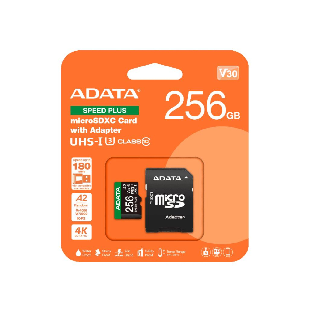 威剛 Speed Plus microSDXC UHS-I U3 A2 V30 256G 記憶卡-細節圖2