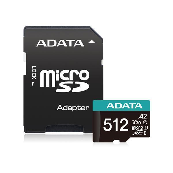 威剛 Premier Pro microSDXC UHS-I U3 A2 V30 512G 記憶卡 (附轉卡)-細節圖2