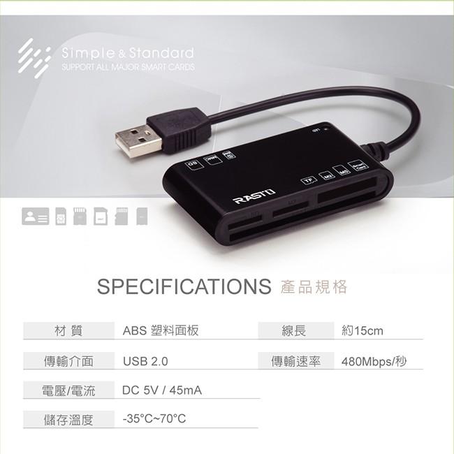 快速出貨 E-books RASTO RT3 讀卡機 智慧型 IC 晶片  晶片 ATM 複合讀卡機-細節圖5