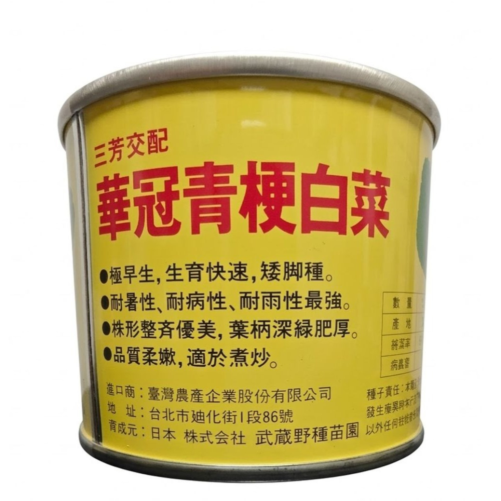 【萌田種子~】F28 華冠青江菜種子3公克(約1000粒) ,極早生 ,品質柔嫩~-細節圖2