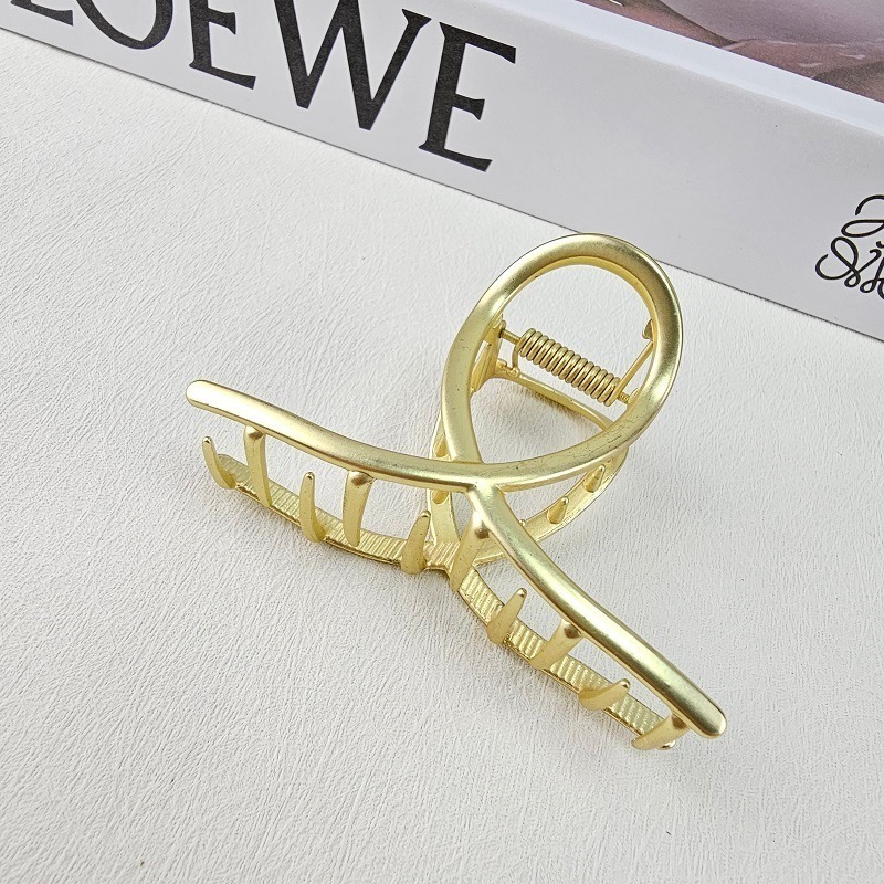 韓國進口 現貨♡ 簡約霧金屬感氣質抓夾 韓國飾品 鯊魚夾 正韓髮夾-細節圖4