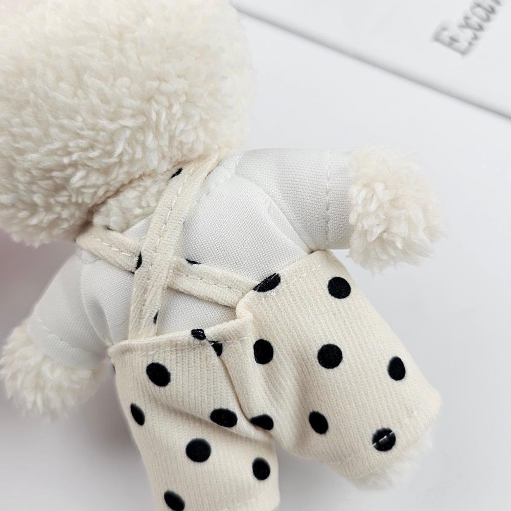 韓國進口 現貨♡ 可愛腮紅吊帶褲小熊吊飾 正韓吊飾 小熊玩偶 包包吊飾 鑰匙圈 掛飾-細節圖6