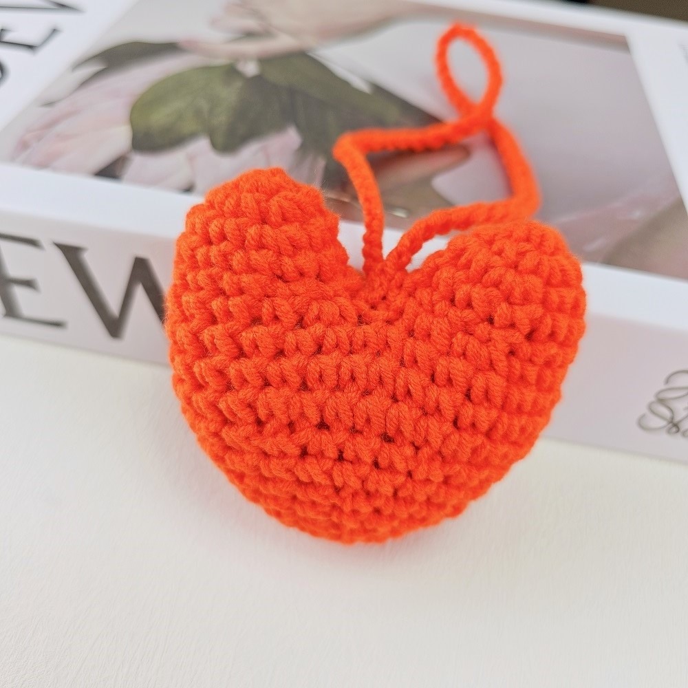 韓國進口 現貨♡ 手工編織大笑臉彭彭愛心吊飾 笑臉愛心 韓國手工吊飾 微笑掛飾 包包吊飾-規格圖4