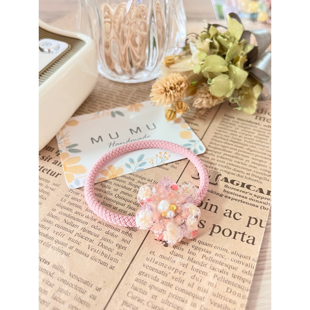 Padico 星之雫 星の雫# UV膠 滴膠 乾燥花 繁星花 滿天星 珍珠滿天星花髮飾 髮圈 髮束-細節圖2