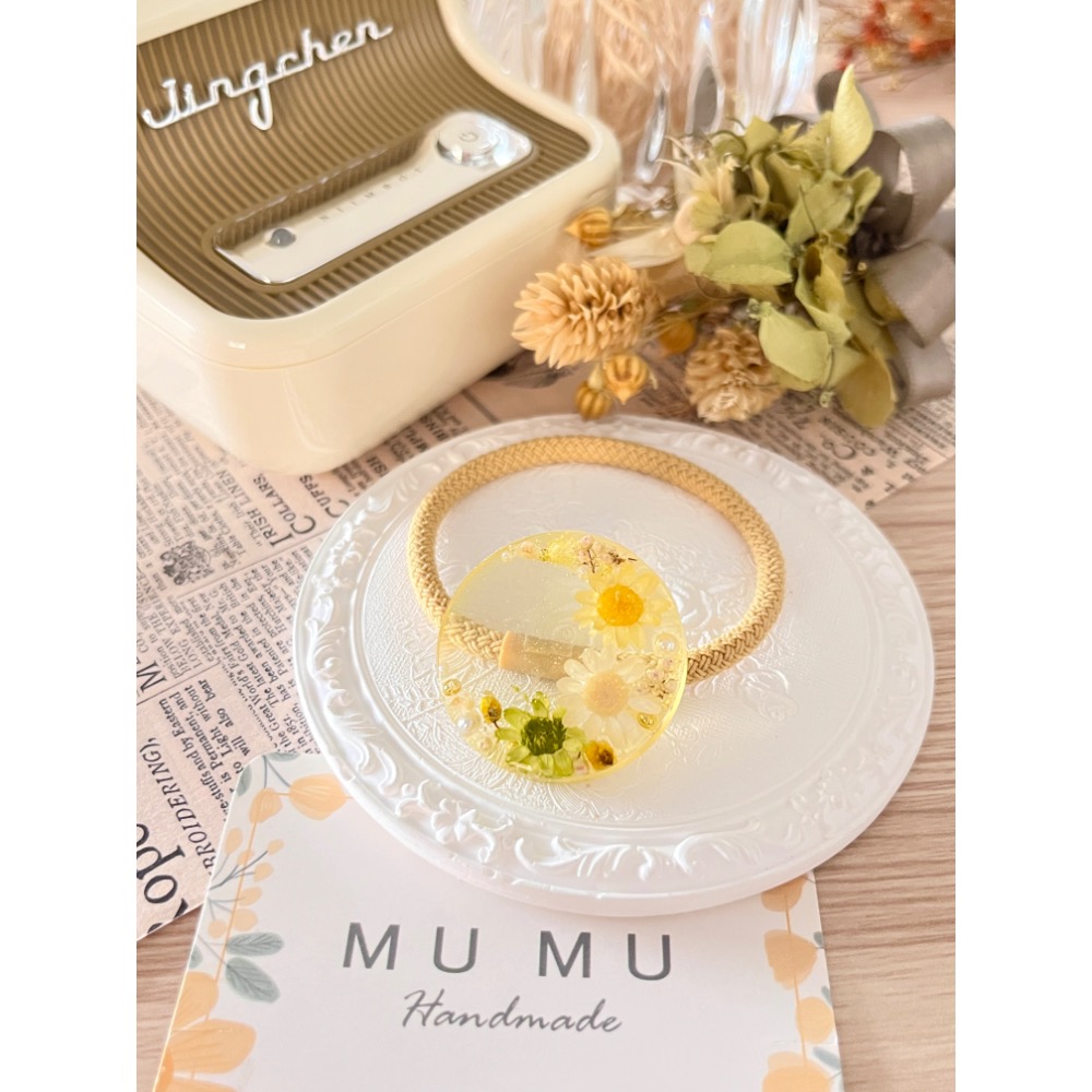 Padico 星之雫 星の雫#UV膠 乾燥花 真花 秘密花園紫系髮飾 髮束 髮圈-細節圖4