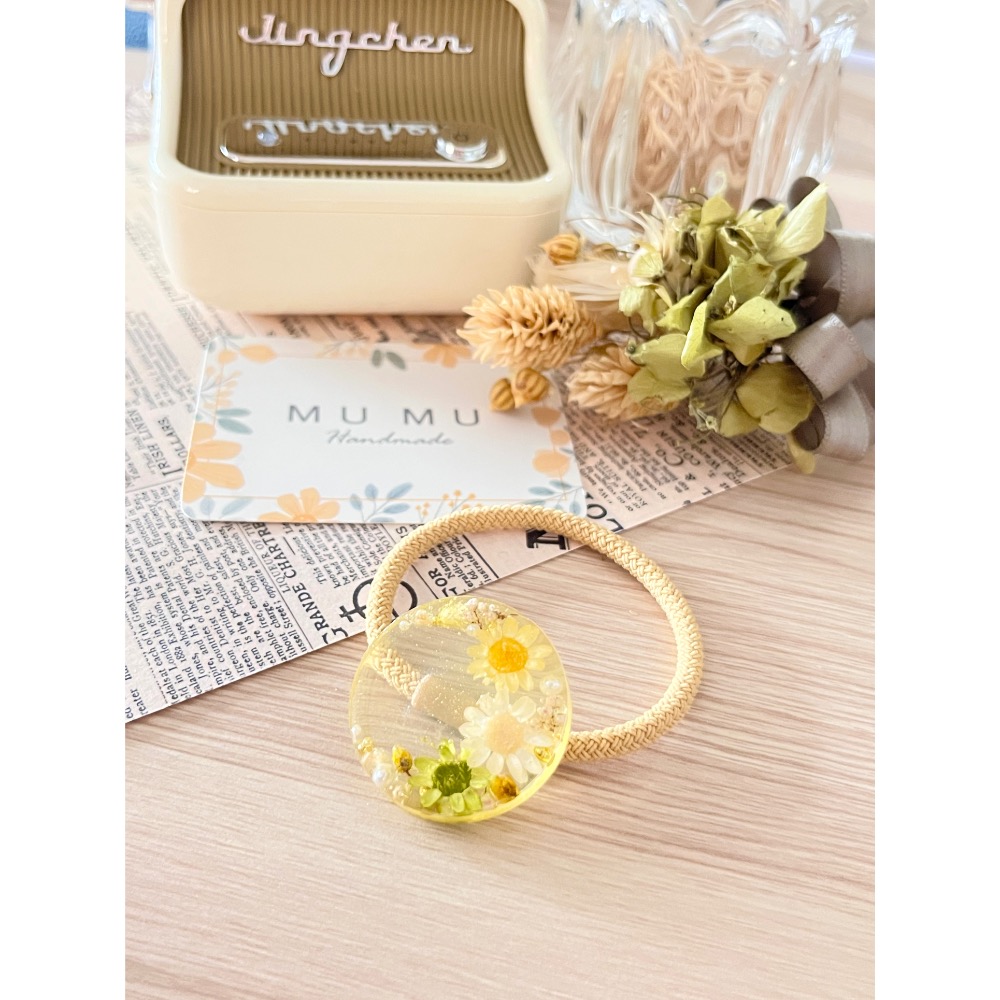 Padico 星之雫 星の雫#UV膠 乾燥花 真花 秘密花園紫系髮飾 髮束 髮圈-規格圖6