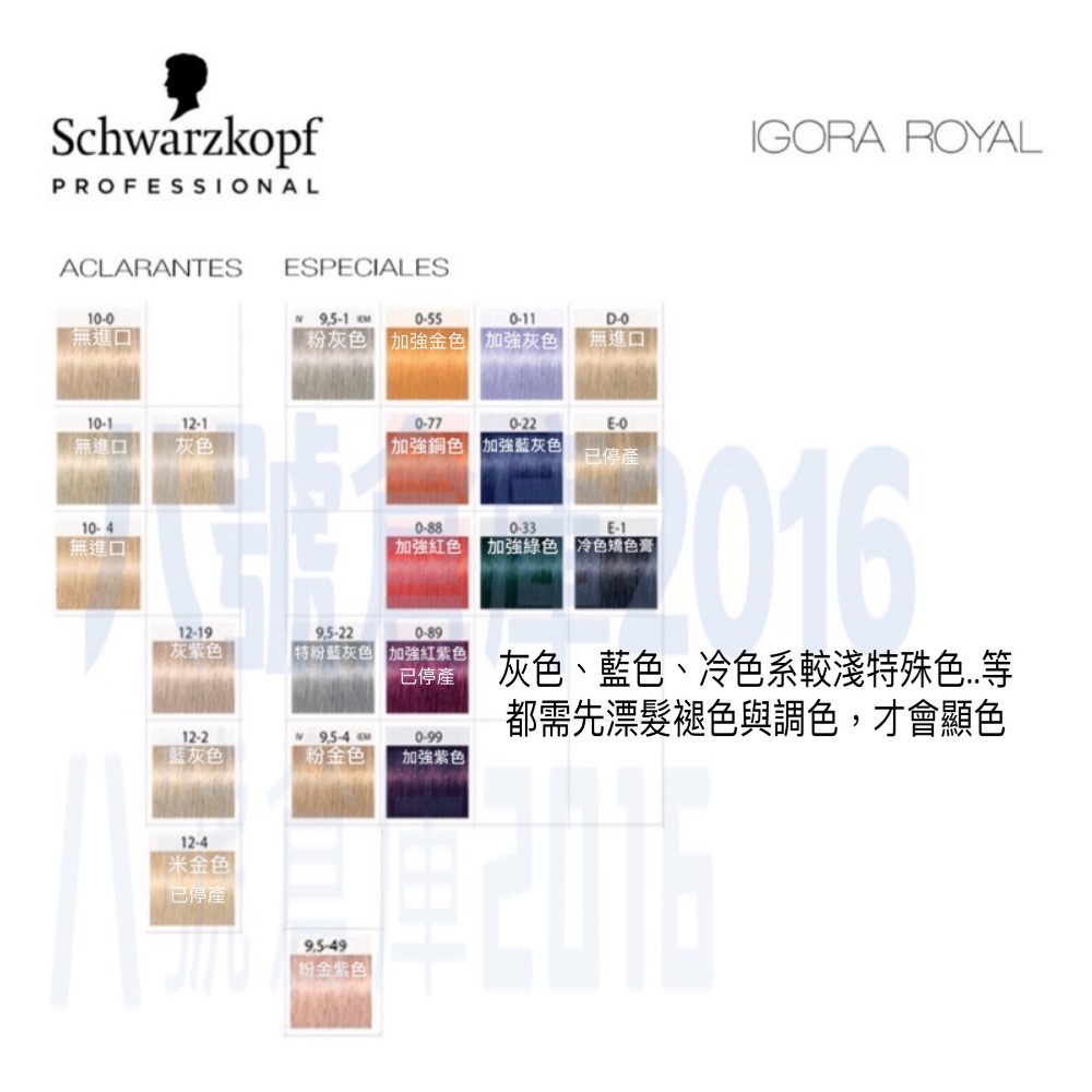 德國 Schwarzkopf 施華蔻 染膏 染髮劑 IGORA 新尹彩 沙龍 蓋白髮 白髮 染髮 矯色 褪色膏 退色膏-細節圖3