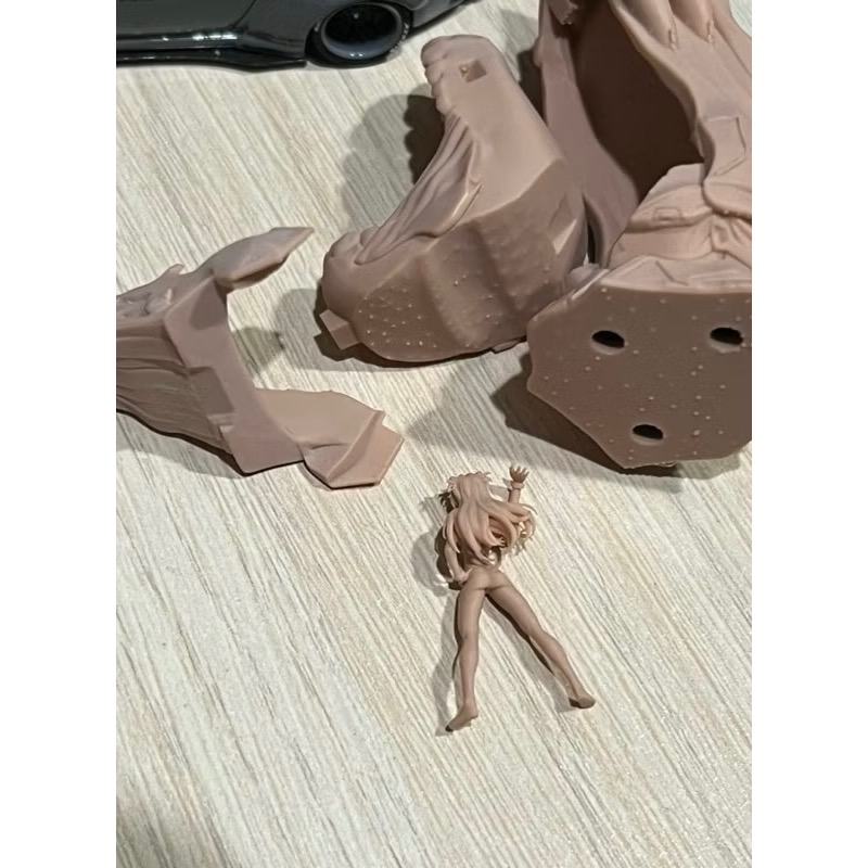 Eva 新世紀福音戰士 明日香 二號機 張嘴 gk 小人 人偶 公仔 模型 微縮 場景搭配 1/64 1:64 風火輪-細節圖7