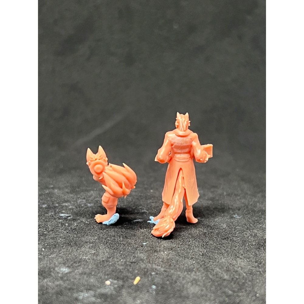福瑞 犬科 功夫狼 狼教授 犬科 獸人 1/64 1:64 小人 人偶 公仔 模型 微縮 場景搭配 風火輪 多美 綠光-細節圖2