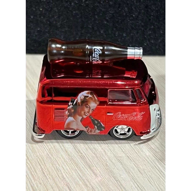 VOLKSWAGEN Hy Model 1:64 1/64 coke cola 甲殼蟲 可口可樂 模型車 小汽車 電鍍-細節圖3