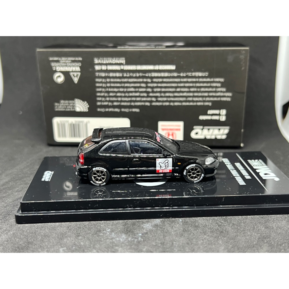 Inno64 Honda Civic Type R EK9 No Good Racing Black 1/64 1:64-細節圖5