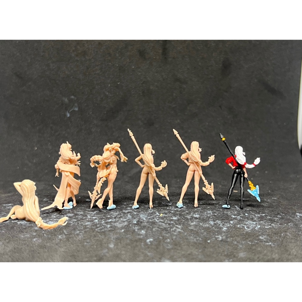 1/64 原神 申鶴 泳裝 比基尼 息災 手遊 上色 模型 公仔 小人 人偶 電玩 電動 場景 擺設 微縮 1:64-細節圖2