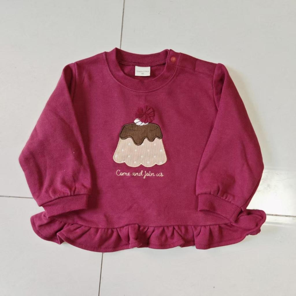 現貨 阿卡將系列品牌 櫻桃蛋糕長袖上衣-細節圖3