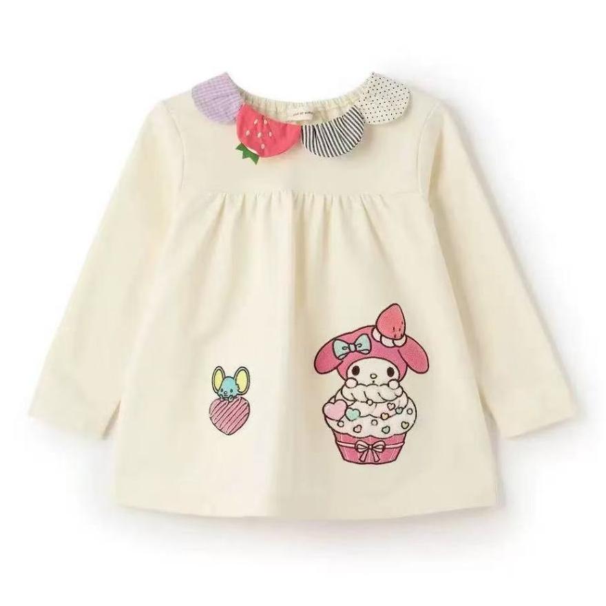 現貨 免運 美樂蒂秋冬款草莓蛋糕上衣裙長袖上衣-細節圖3