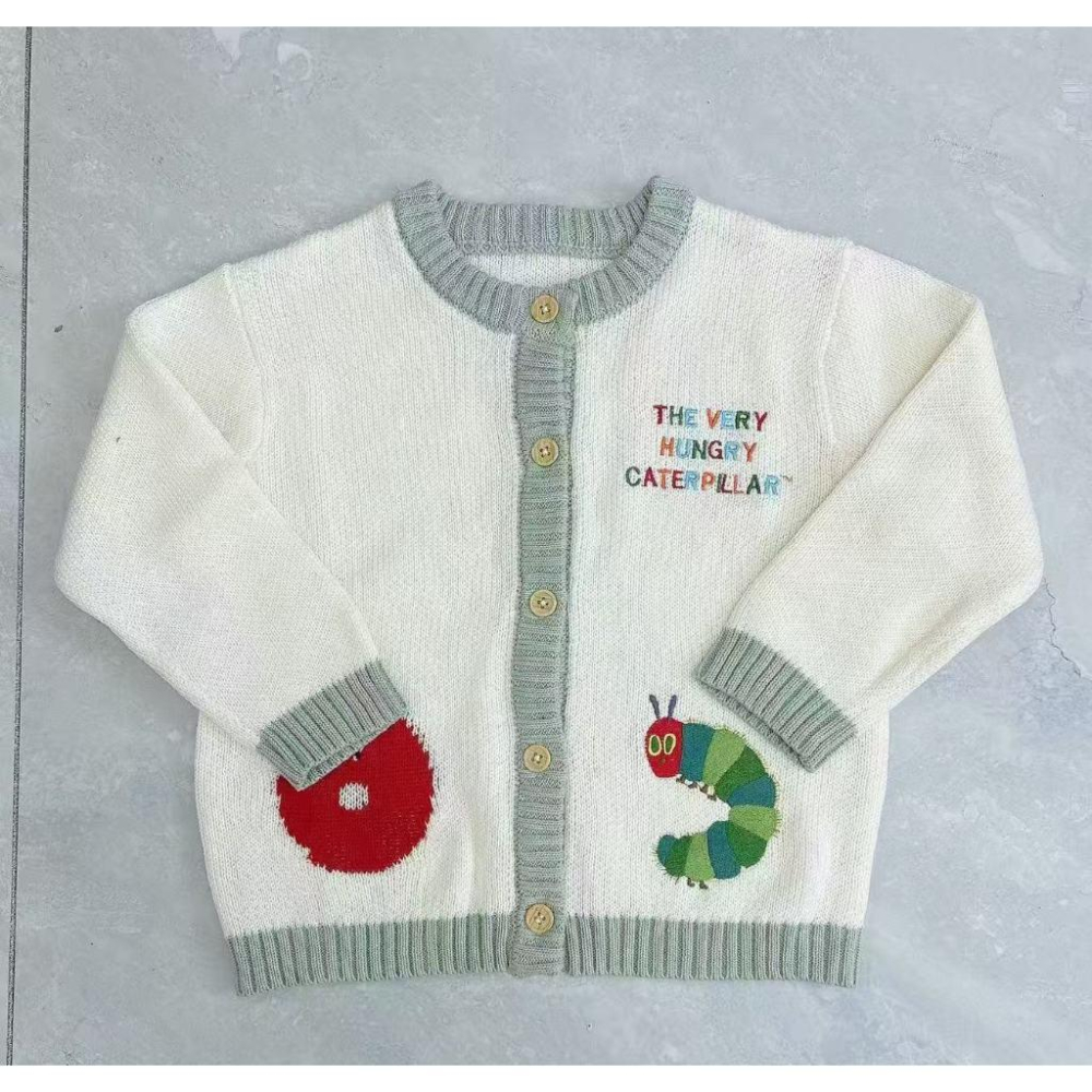 現貨 好餓的毛毛蟲毛衣外套-細節圖2