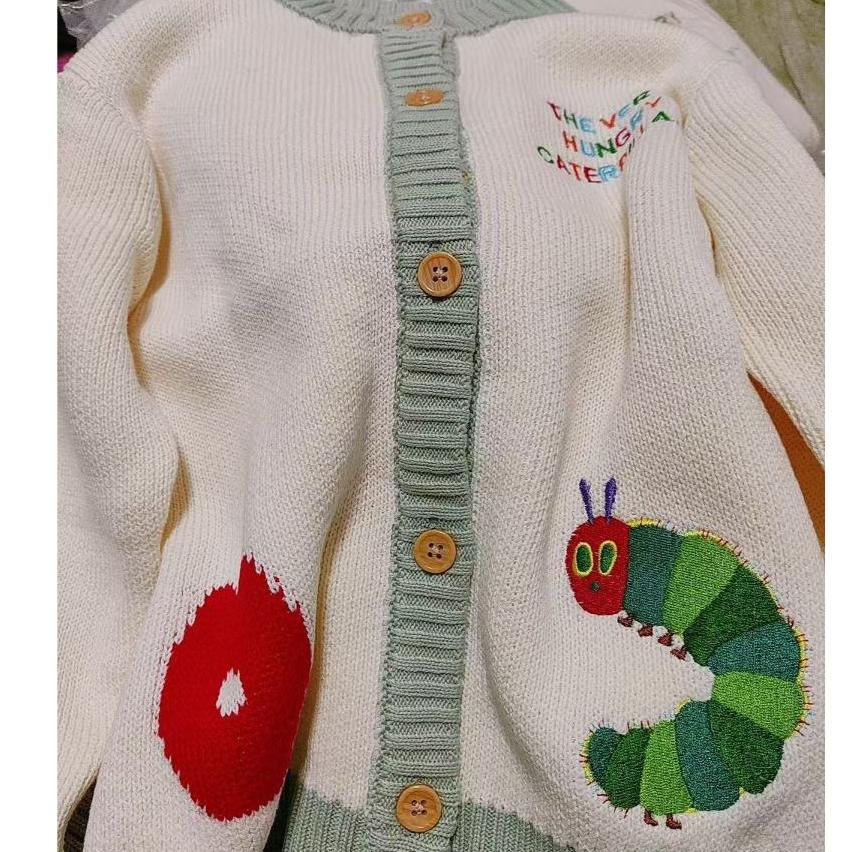 現貨 好餓的毛毛蟲毛衣外套-細節圖6