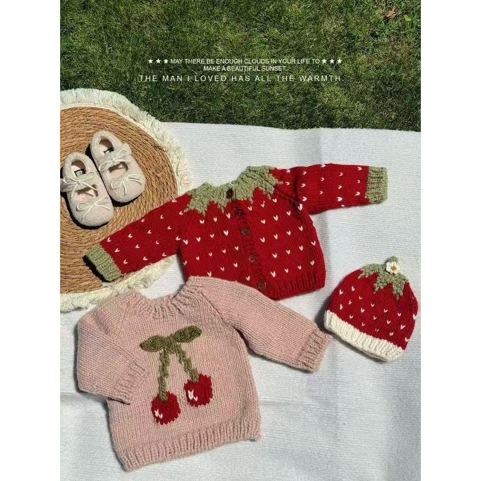 現貨  blueberry hill草莓毛衣外套上衣-細節圖3