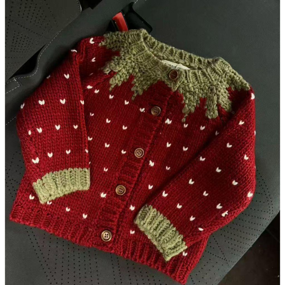 現貨  blueberry hill草莓毛衣外套上衣-細節圖6