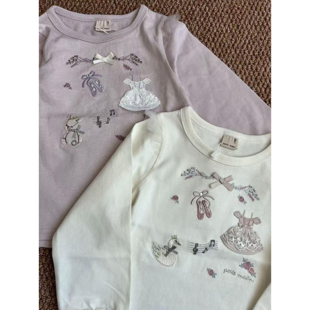 現貨 免運 日本PM精緻刺繡長袖上衣-細節圖4