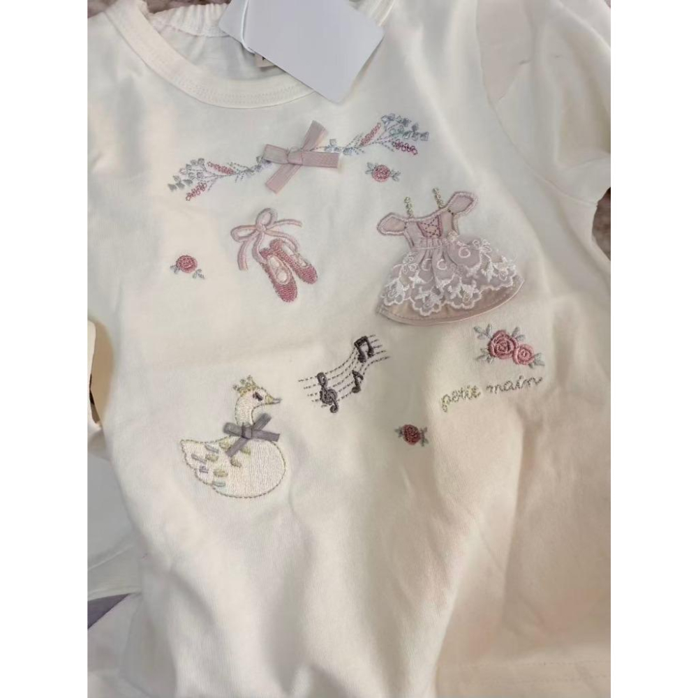 現貨 免運 日本PM精緻刺繡長袖上衣-細節圖5