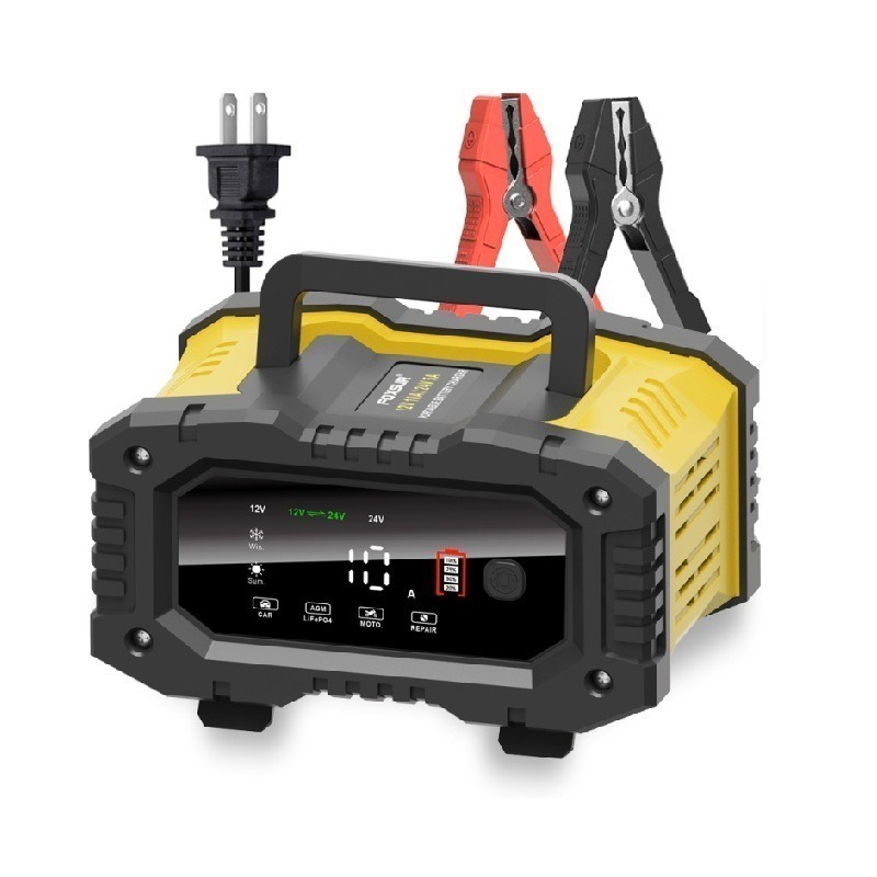 福克斯 FPT-100 12V10A /24V5A 汽車電瓶充電器，全彩LCD 大螢幕 檢測 充電 修復，台灣插頭-細節圖2