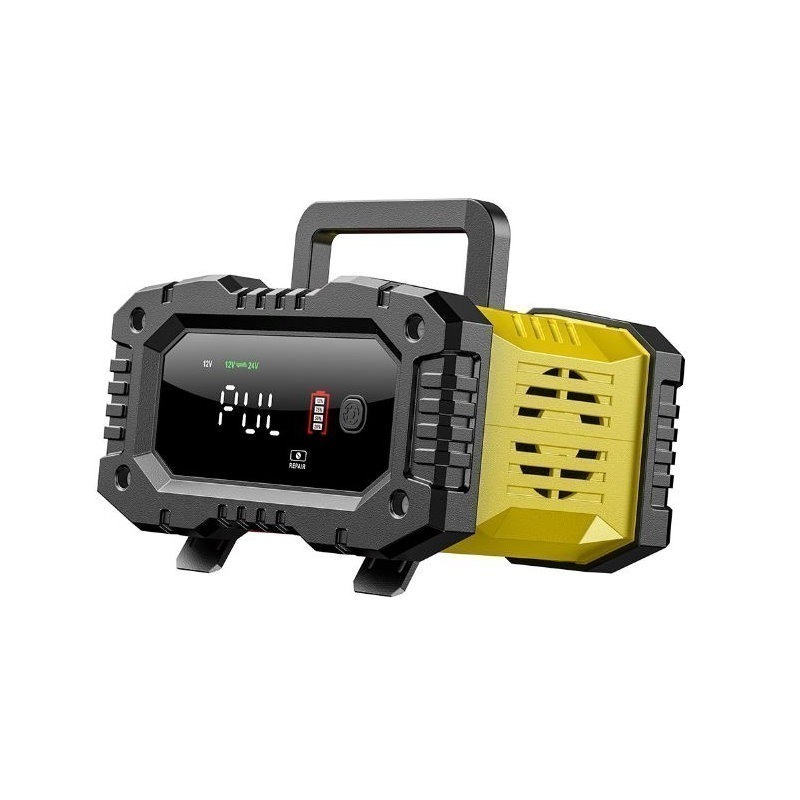 福克斯 FPT-100 12V10A /24V5A 汽車電瓶充電器，全彩LCD 大螢幕 檢測 充電 修復，台灣插頭-細節圖3
