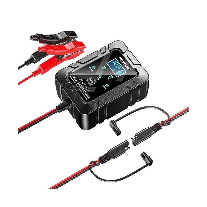 福克斯 FBC-061215 6V/12V 1.5A 機車 NP玩具電瓶充電器 6V /12V 檢測 充電 修復-細節圖5