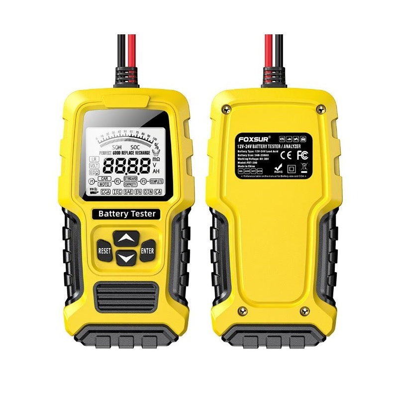 福克斯 FBT-300 12V/24V鉛酸電瓶測試器，CCA 測試範圍 50 - 2200 CCA-細節圖4