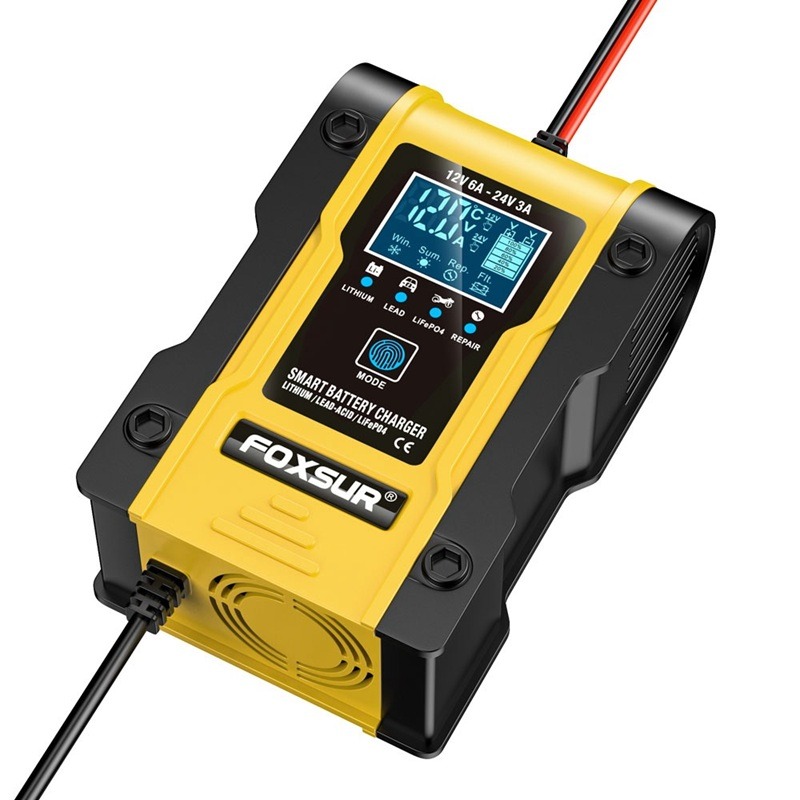 福克斯FBC1224 12V6A / 24V3A 汽車電池充電器，支援 鋰電池、鉛酸、鋰鐵電池，三模電池充電器，一鍵修復-細節圖4