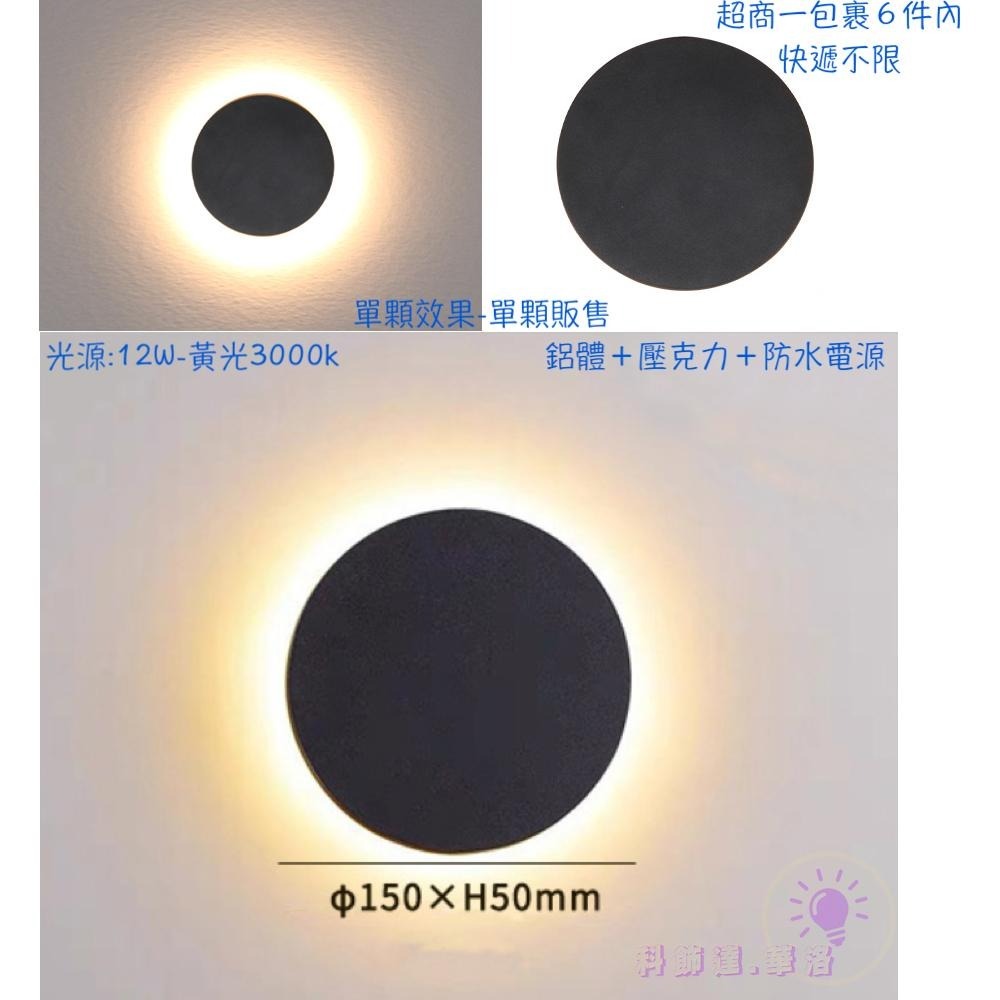 戶外防潮防水壁燈-可防水圓形日蝕式光壁燈-可戶外景觀壁燈-極薄設計5CM-GZ117-細節圖2
