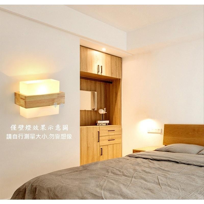 日式方形壁燈.實木壁燈.配奶白玻璃罩.溫馨光源好搭簡單有質感,,B6051-1-細節圖2