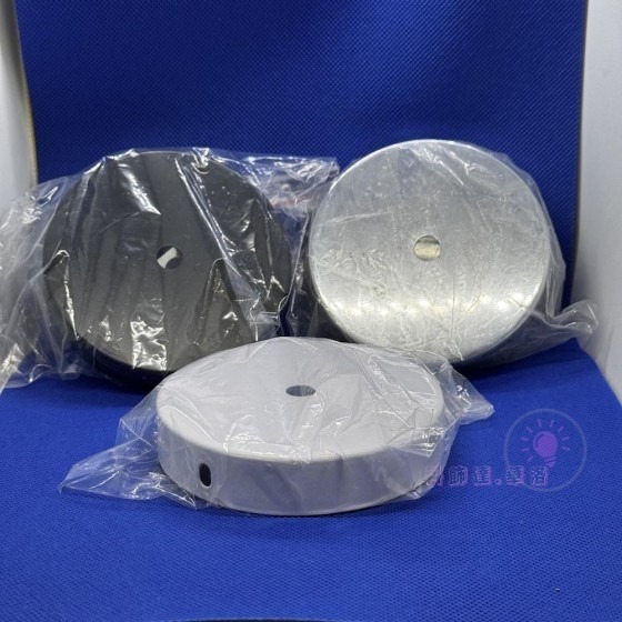 燈具底座配件.10CM底座五金～適用吊燈.壁燈等等配置的底座～白色底座～黑色底座~銀色底盤-10CM10CM-細節圖3