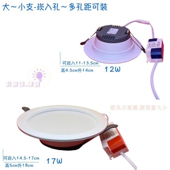 三色光變色崁燈-12cm崁燈-15cm崁燈-多孔距式崁燈－大小室內崁燈12CM333-細節圖4
