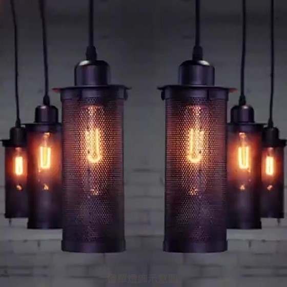 美式吊燈-單吊燈－鐵網吊燈-工業風吊燈-單顆販售－D2041-1-細節圖3