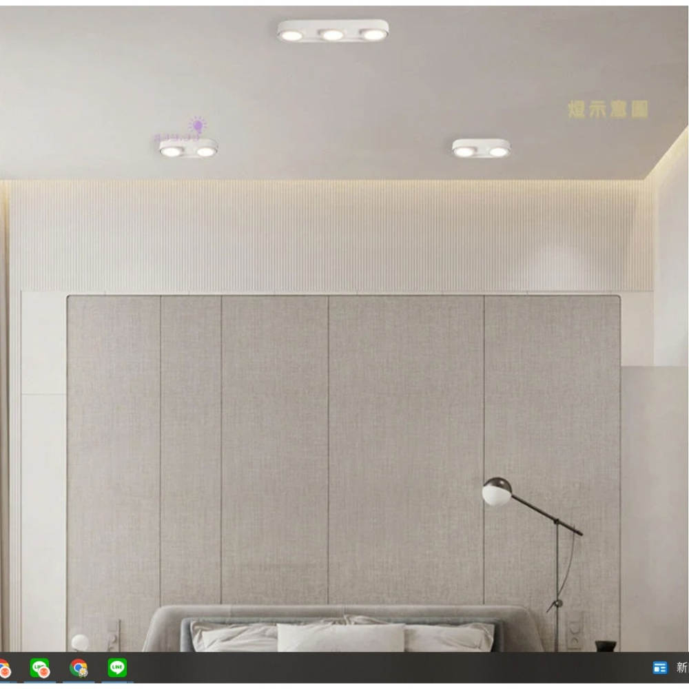 約照明1.5坪~2坪多快3坪~看大小顆~明裝式崁燈~現代感燈具~超薄吸頂燈,KG3203-細節圖2