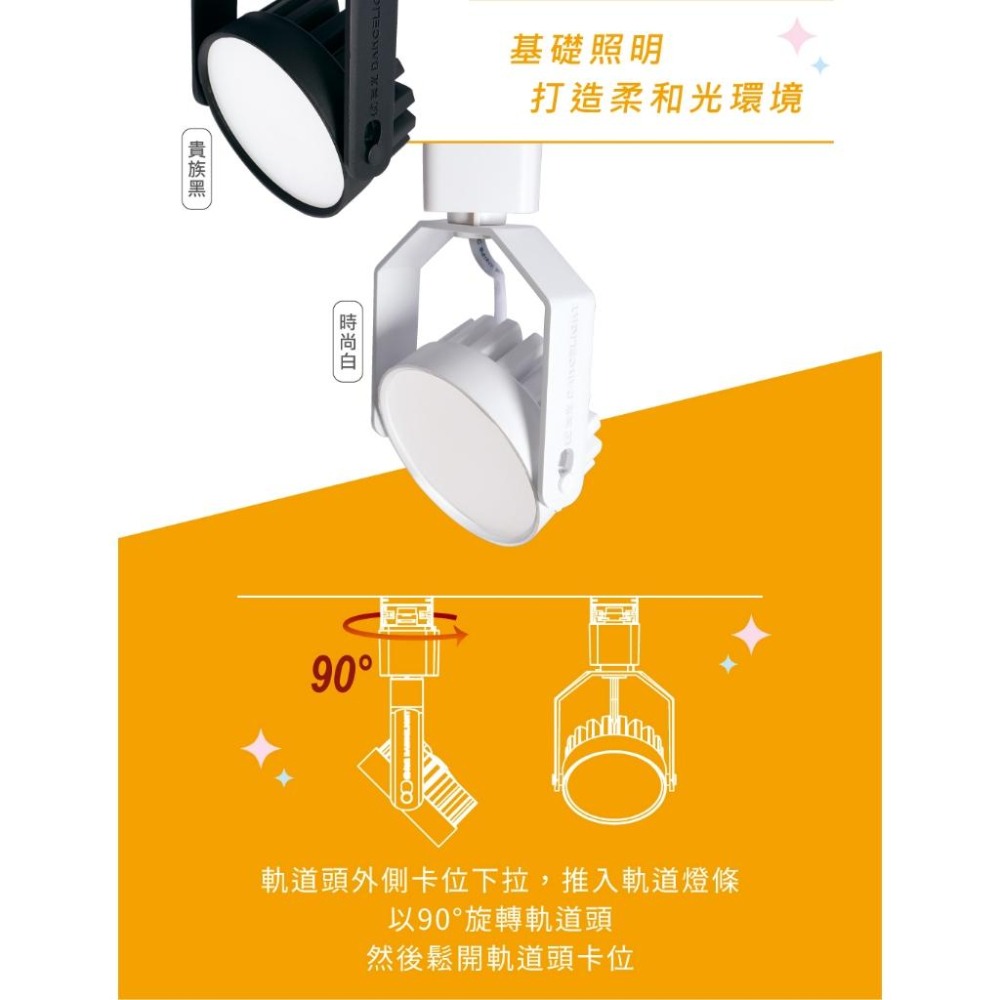 【舞光】含稅~歡笑基礎軌道燈~發光角度160°~無藍光~廣角泛光~Ra 90超高演色性~CNS認證~全電壓~科華洛燈飾~-細節圖4