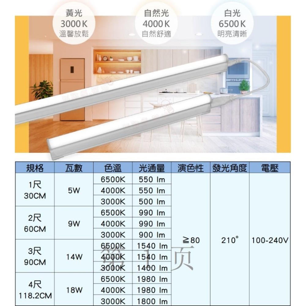 【舞光原廠授權】含稅~免運費！T5支架燈~一體式支架燈~層板燈~間接燈~串接燈~附串接線~通過CNS認證~無藍光危害~-細節圖3
