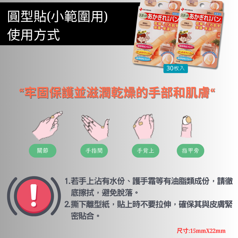 【Nichiban 日絆】手指乾裂保護貼 防水透氣・親膚服貼・專為指尖設計 日本製-細節圖3