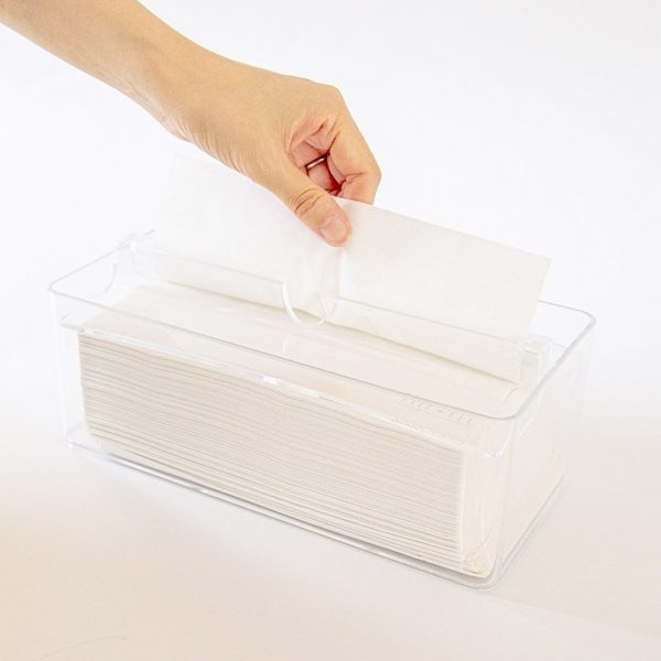 【日本 OKA】fill+fit 下降式面紙盒 簡約美型防塵面紙套 衛生紙盒 衛生紙套 紙巾盒-規格圖5