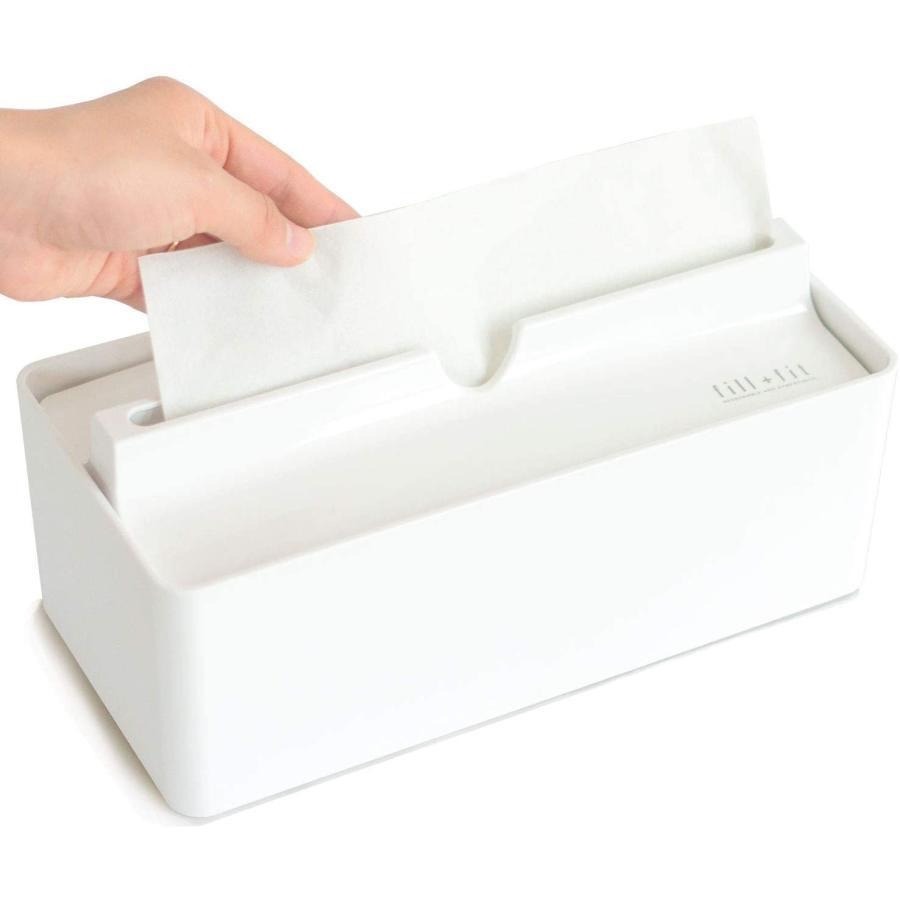 【日本 OKA】fill+fit 下降式面紙盒 簡約美型防塵面紙套 衛生紙盒 衛生紙套 紙巾盒-規格圖5
