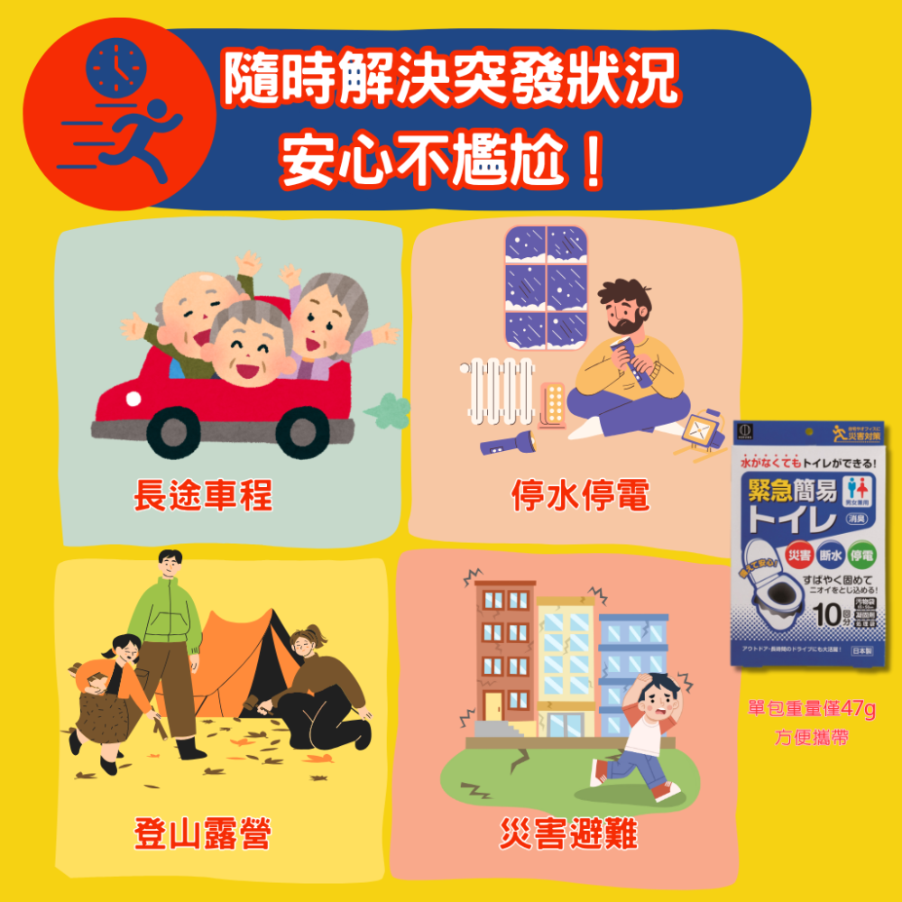 【日本小久保】 10入緊急移動廁所 攜帶型廁所 應急尿袋 便攜馬桶  便袋 攜帶尿袋 便攜廁所 露營/開車/防災專用-細節圖4