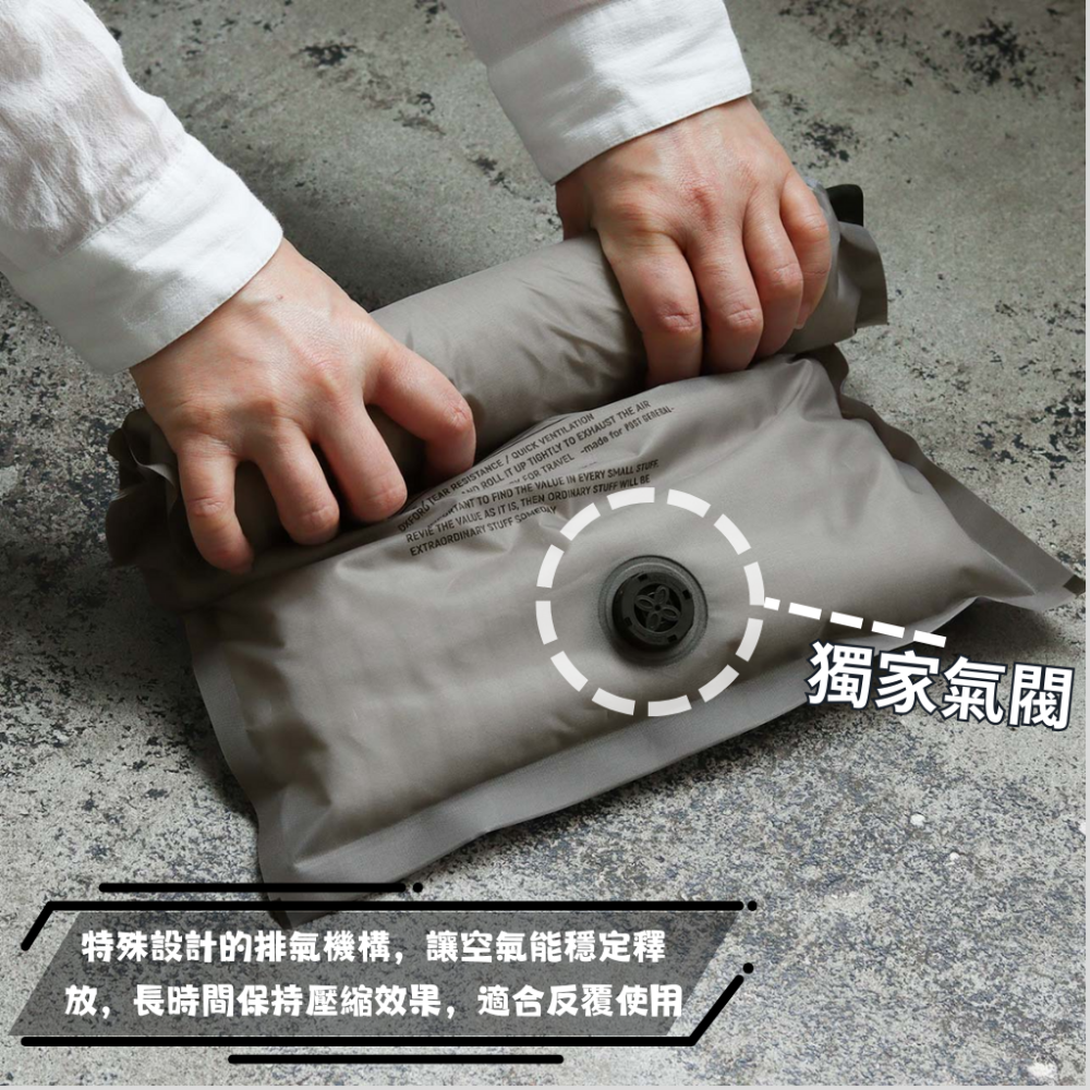【日本 POST GENERAL】(2入) 旅行 壓縮收納袋 真空袋 (免工具) 手捲 3倍厚牛津布 耐用防塵 防偷窺-細節圖5