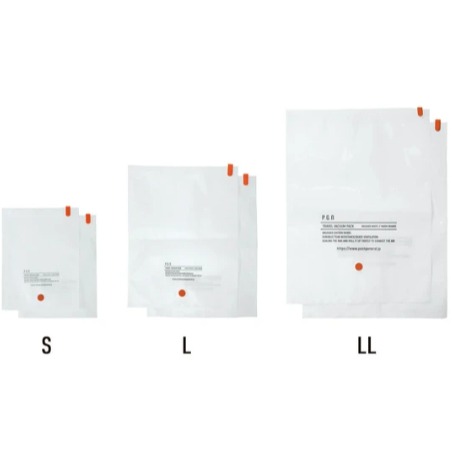 【日本 POST GENERAL】(2入) 旅行 壓縮收納袋 真空袋 (免工具) 手捲 3倍厚牛津布 耐用防塵 防偷窺-規格圖8