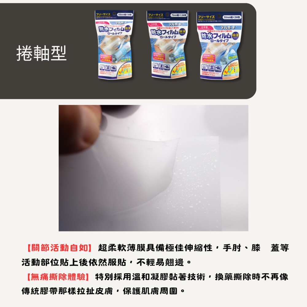 【日本ASO阿蘇 】超極薄防水膜 業界最薄  防水貼布  低敏   防護貼 衣服標籤貼 日本製-細節圖2