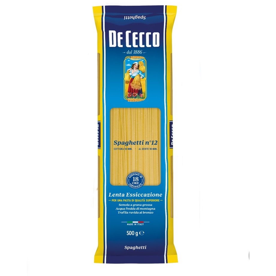 ￼🇮🇹DE CECCO得科 義大利麵 N.12義大利圓麵條 500g 義大利麵第一品牌 專業廚人最近首選-規格圖5