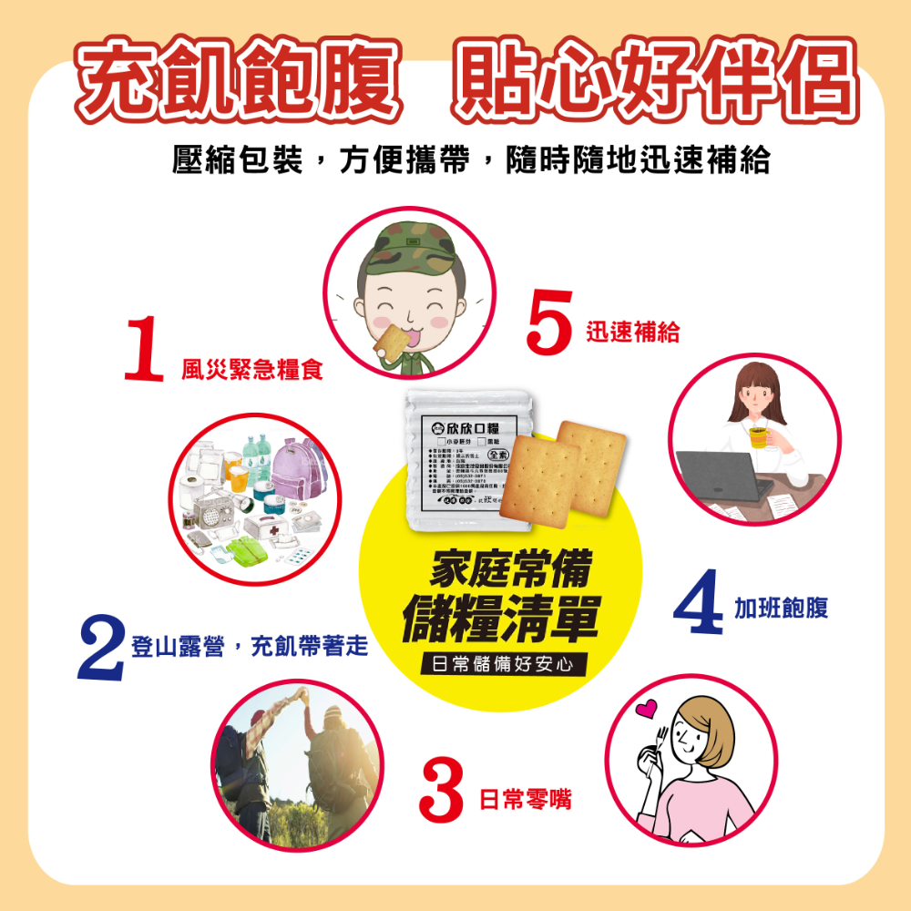 欣欣 真空口糧 防災必備 懷舊餅乾-細節圖4