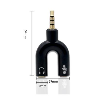 3.5mm轉接頭 U型 音頻頭一分二 音訊轉換器 U型轉接頭 手機耳機分線器 手機分線-細節圖4