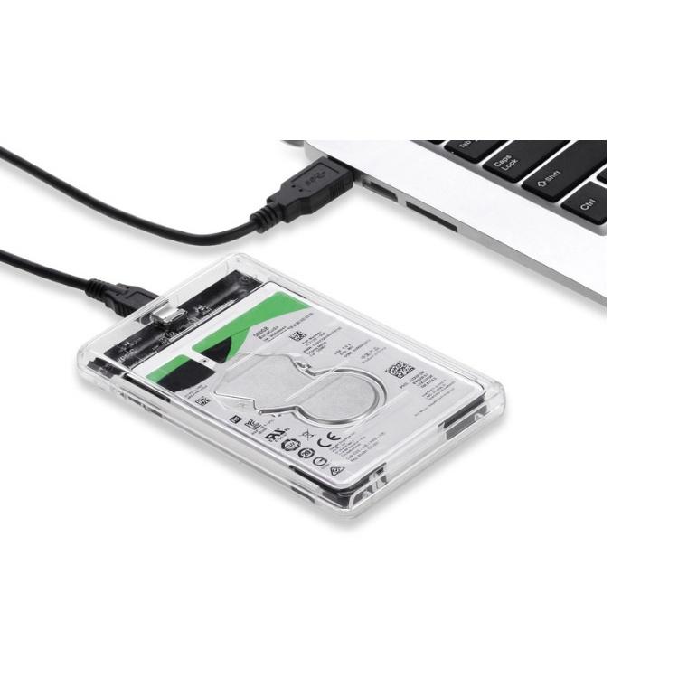 SSD硬碟外接 硬碟盒 透明質感 現貨 HDD SSD USB2.0 USB3.0 行動硬碟盒  免工具-細節圖4