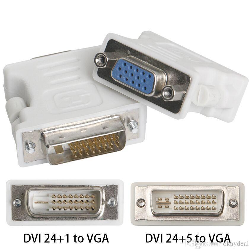 【現貨免運】DVI轉VGA DVI公對VGA母（24+1）DVI頭 高清 DVI轉VGA頭 顯示器裝換頭-細節圖2